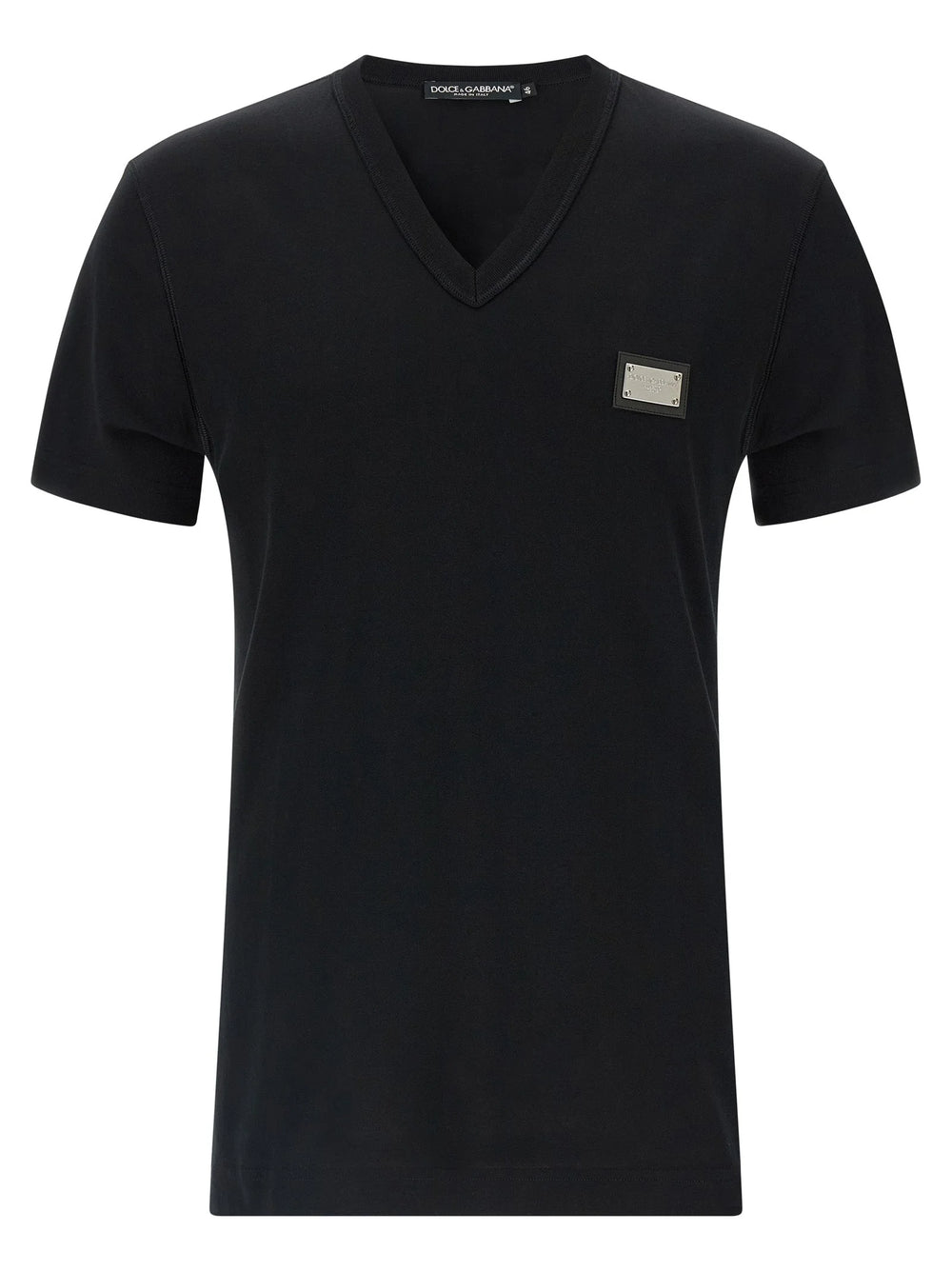 Dolce & Gabbana Black Cotton T-Shirt - IT46 | S