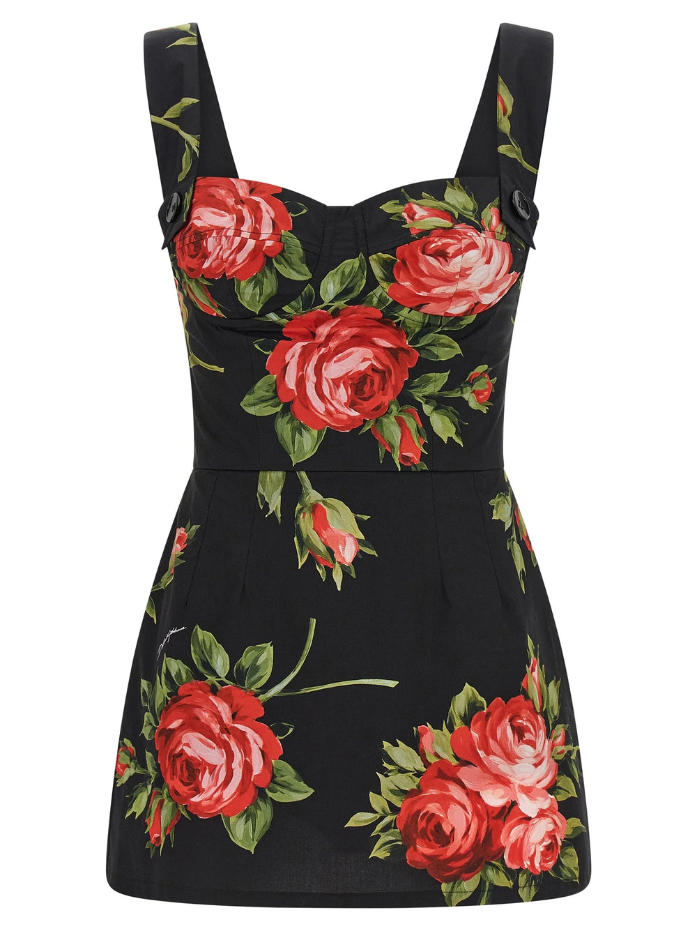 Dolce & Gabbana Black Cotton Tank Tops - IT38