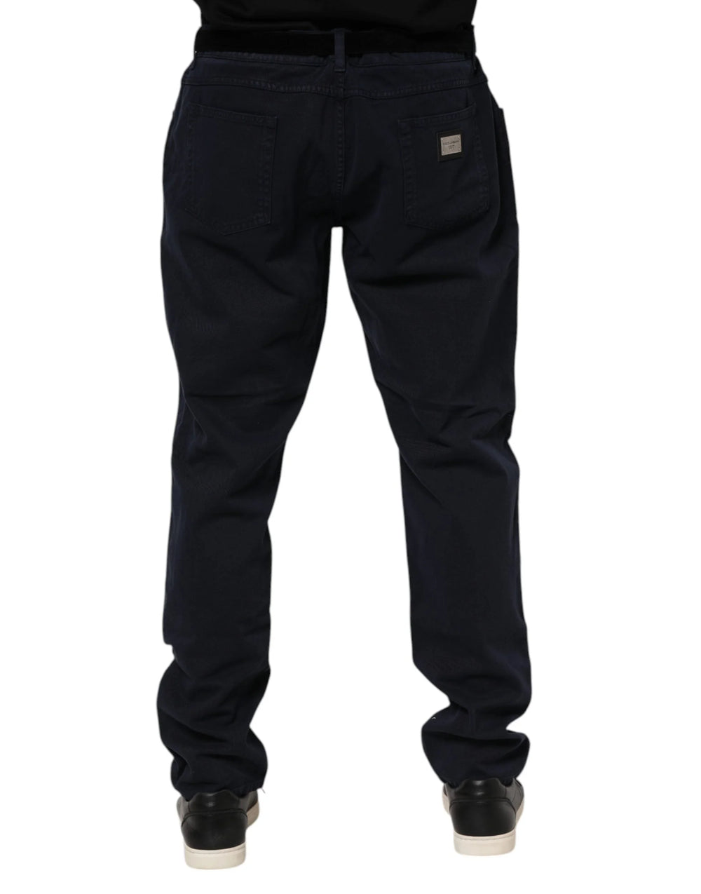 Dolce & Gabbana Black Cotton Tapered Denim Jeans - IT58 | XXL - Jeans