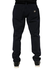 Dolce & Gabbana Black Cotton Tapered Denim Jeans - IT58 | XXL - Jeans