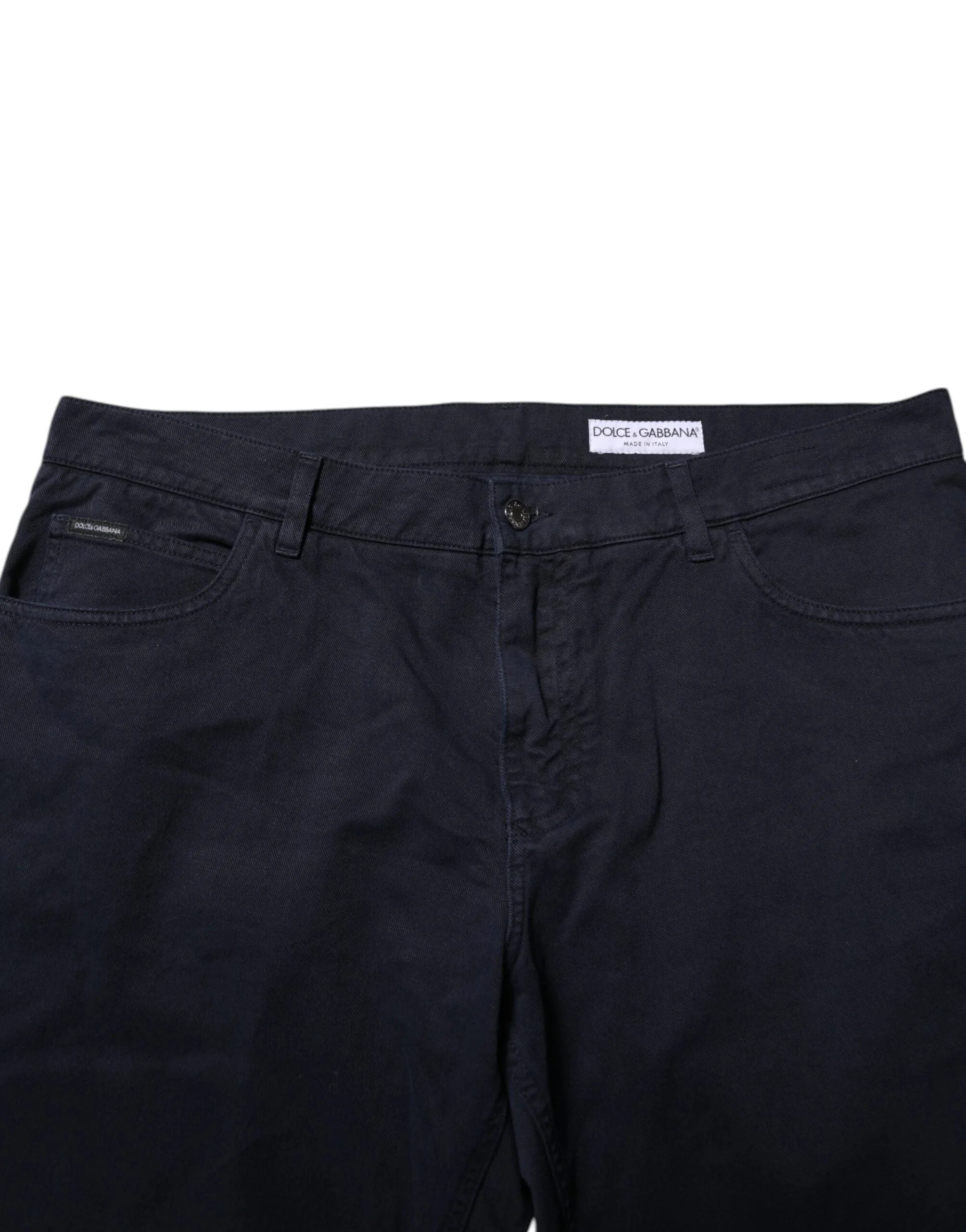 Dolce & Gabbana Black Cotton Tapered Denim Jeans - IT58 | XXL - Jeans