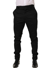 Dolce & Gabbana Black Cotton Tapered Leg Dress Trouser Pants - IT48 | M