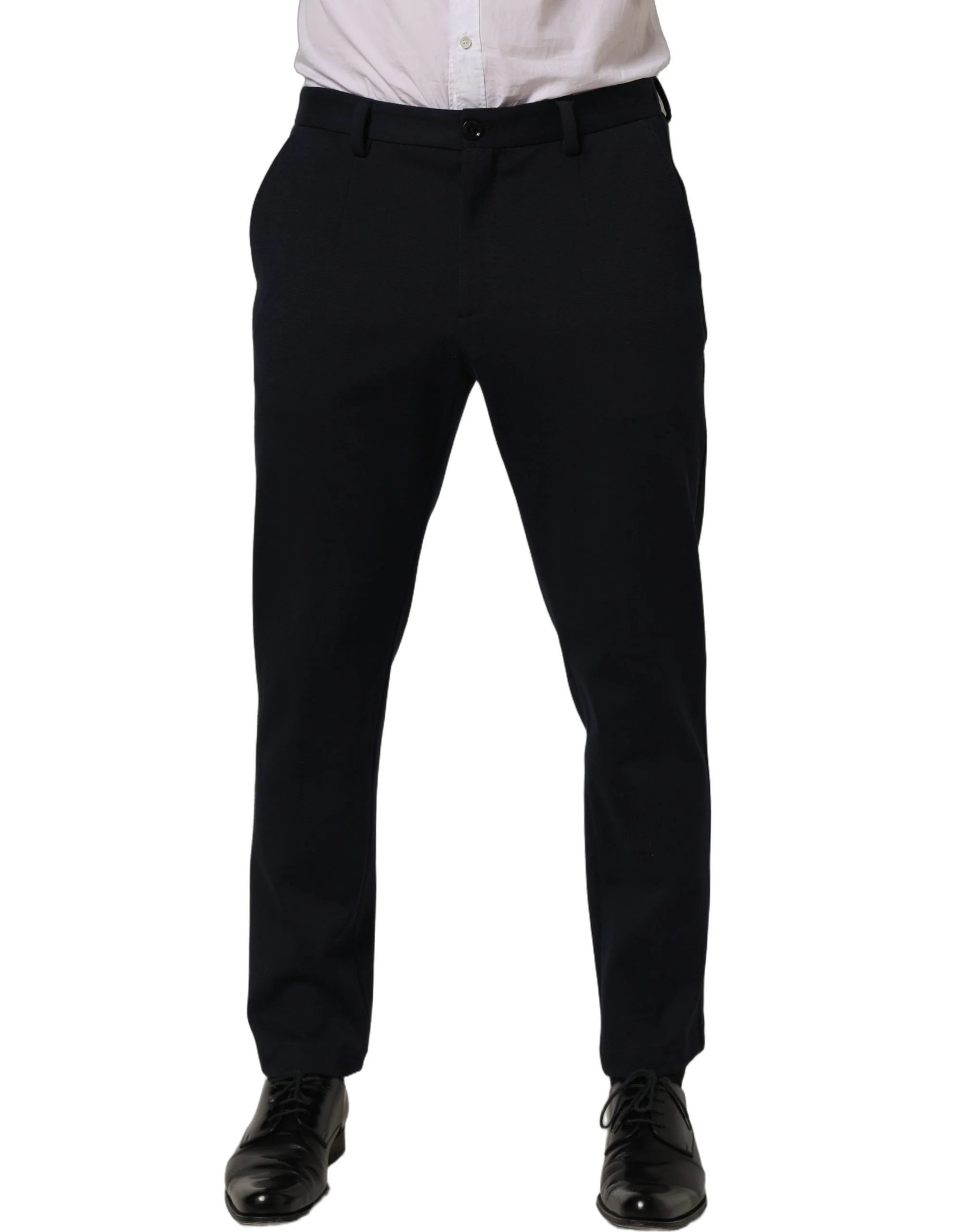 Dolce & Gabbana Black Cotton Tapered Leg Dress Trouser Pants - IT50 | L