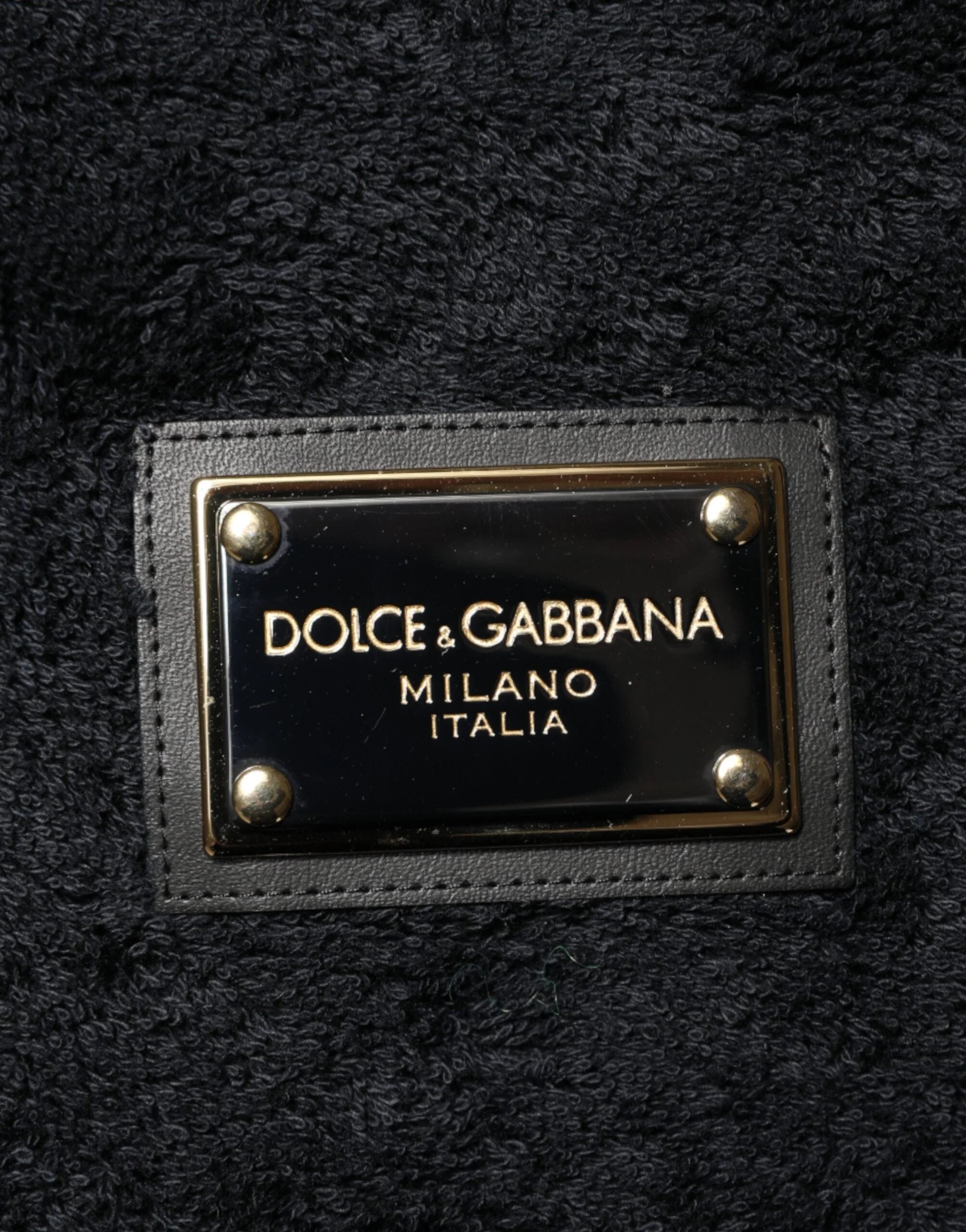 Dolce & Gabbana Black Cotton V-Neck Men Sweatshirt Sweater - IT46 | S