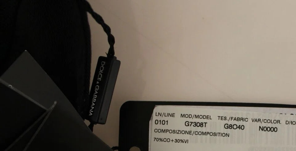 Dolce & Gabbana Black Cotton Viscose Dress Vest Blazer - Vests