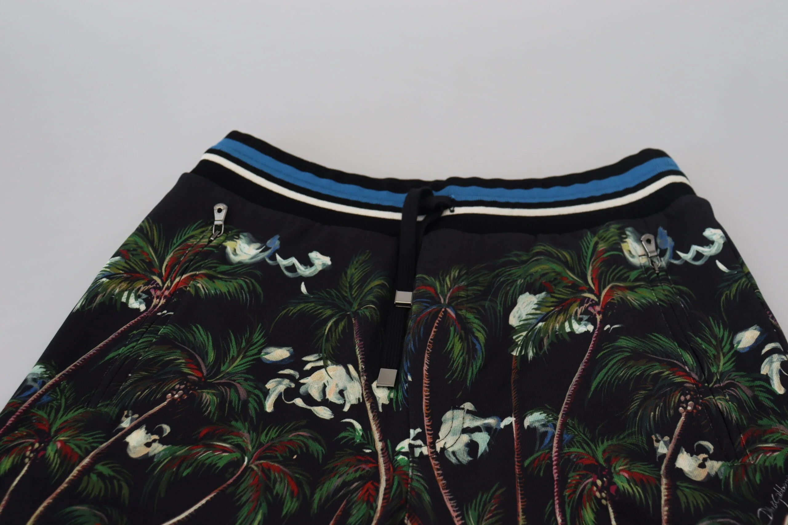 Dolce & Gabbana Black Cotton Volcano Print Casual Shorts - IT44 | XS - Short Trousers