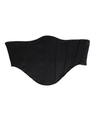 Dolce & Gabbana Black Cotton Waist Tuxedo Belt Cummerbund - IT40|S - Sashes