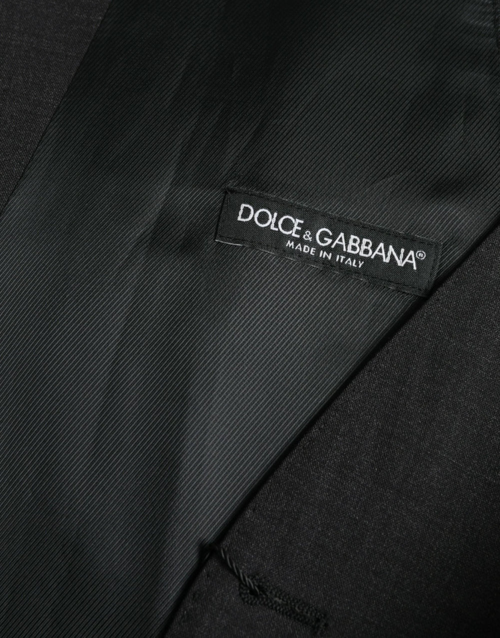Dolce & Gabbana Black Cotton Waistcoat Dress Formal Vest - IT50 | L - Vests