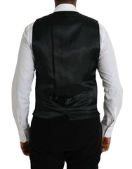 Dolce & Gabbana Black Cotton Waistcoat Dress Formal Vest - IT50 | L - Vests