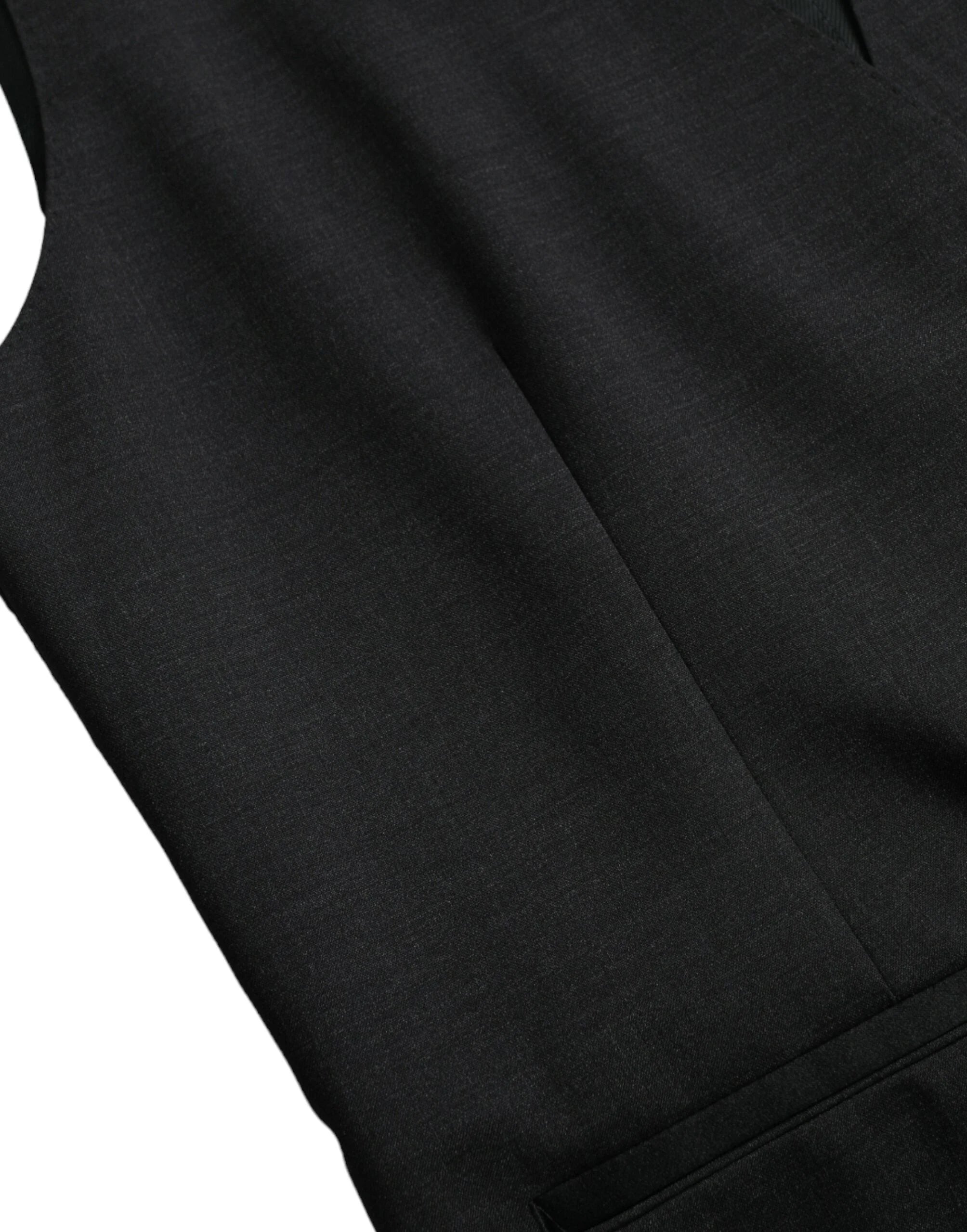 Dolce & Gabbana Black Cotton Waistcoat Dress Formal Vest - IT50 | L - Vests