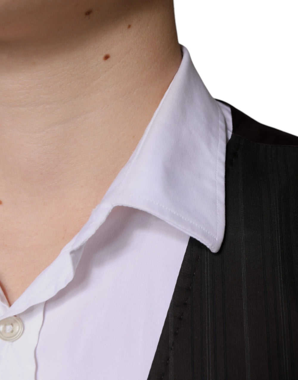 Dolce & Gabbana Black Cotton Waistcoat Dress Formal Vest - IT56 | XXL - Vests