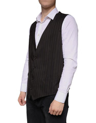 Dolce & Gabbana Black Cotton Waistcoat Dress Formal Vest - IT56 | XXL - Vests