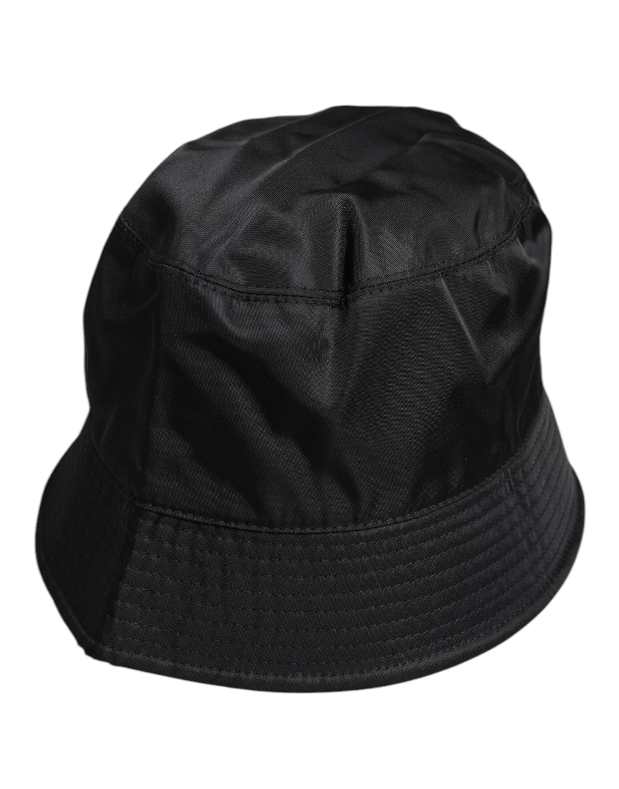 Dolce & Gabbana Black Cotton Wide Brim Bucket Hat - Bucket Hats