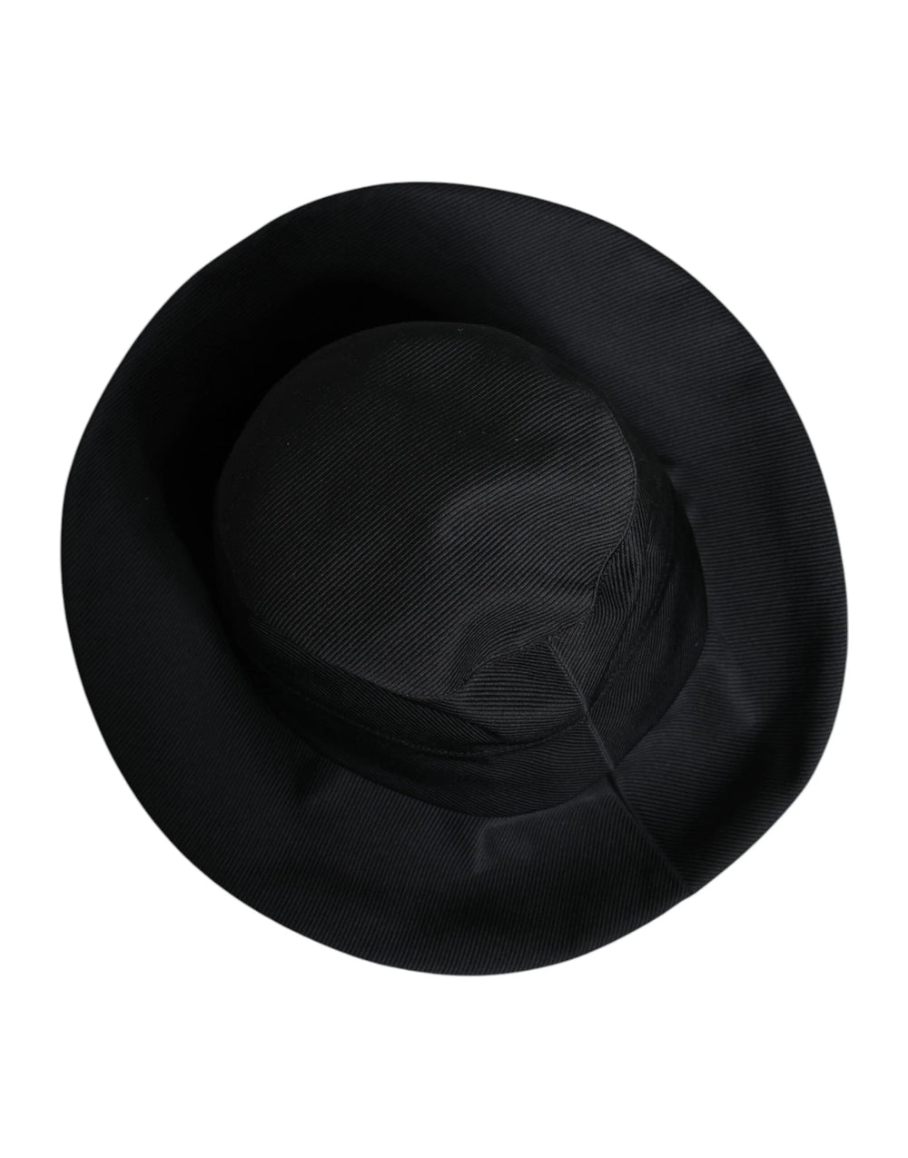 Dolce & Gabbana Black Cotton Wide Brim Fedora Hat - 57 cm|S - Fedoras