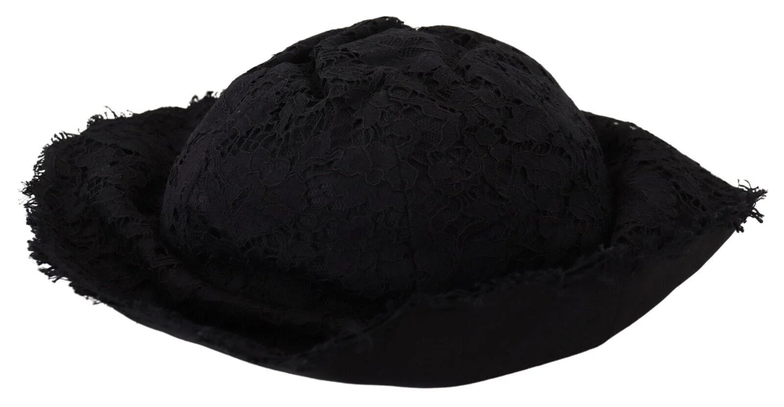 Dolce & Gabbana Black Cotton Wide Brim Shade Hat - 57 cm|S - Sun Hats