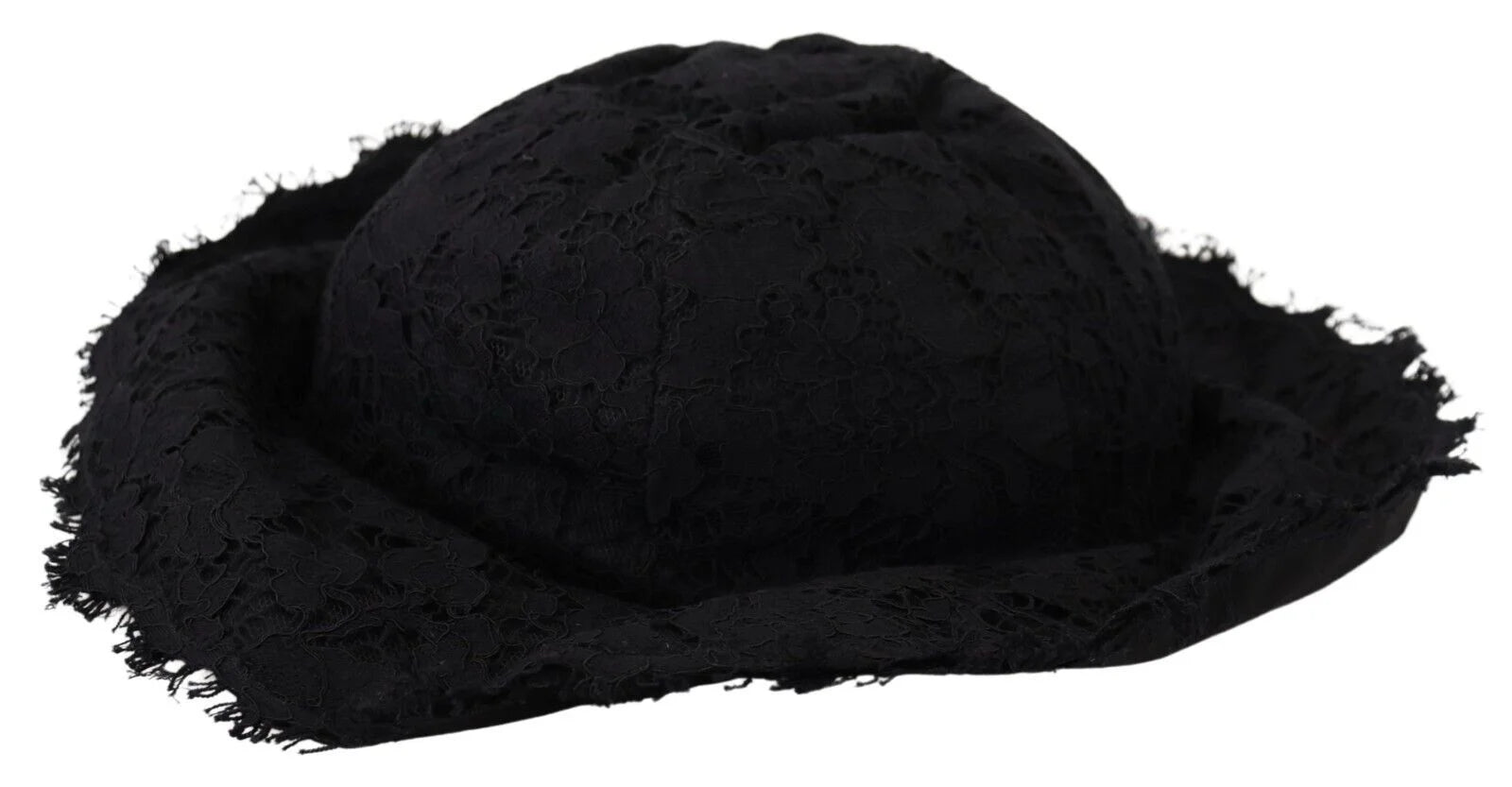 Dolce & Gabbana Black Cotton Wide Brim Shade Hat - 57 cm|S - Sun Hats