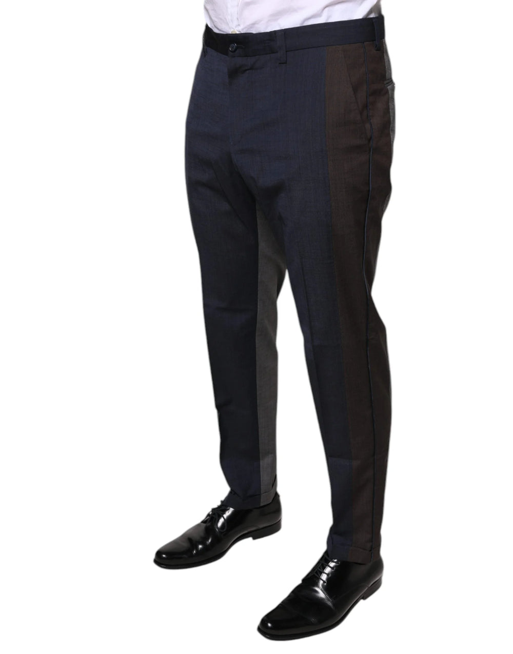 Dolce & Gabbana Black Cotton Wool Formal Dress Pants - IT50 | L - Trousers