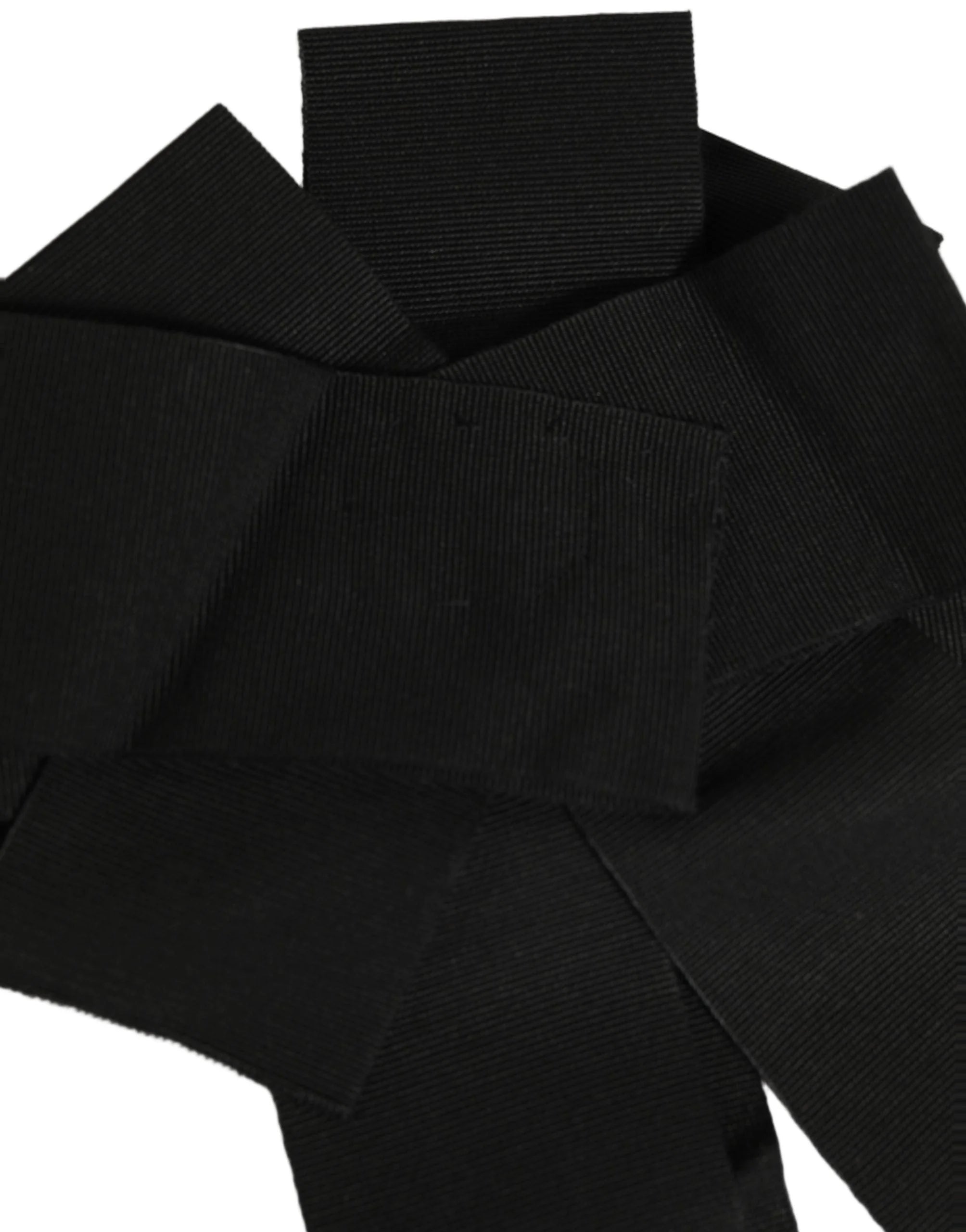 Dolce & Gabbana Black Cotton Wrap Around Tie Cintura Belt - IT40|S