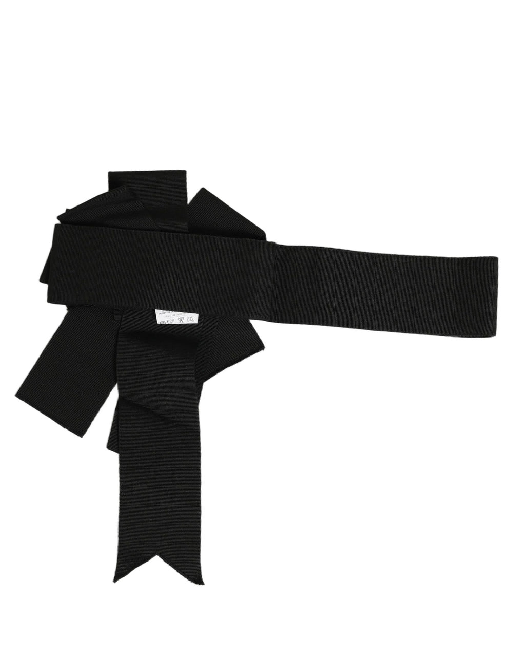 Dolce & Gabbana Black Cotton Wrap Around Tie Cintura Belt - IT40|S