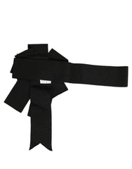 Dolce & Gabbana Black Cotton Wrap Around Tie Cintura Belt - IT40|S
