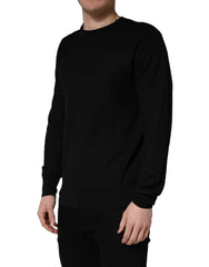 Dolce & Gabbana Black Crew Neck Long Sleeve Pullover Sweater - IT50 | L