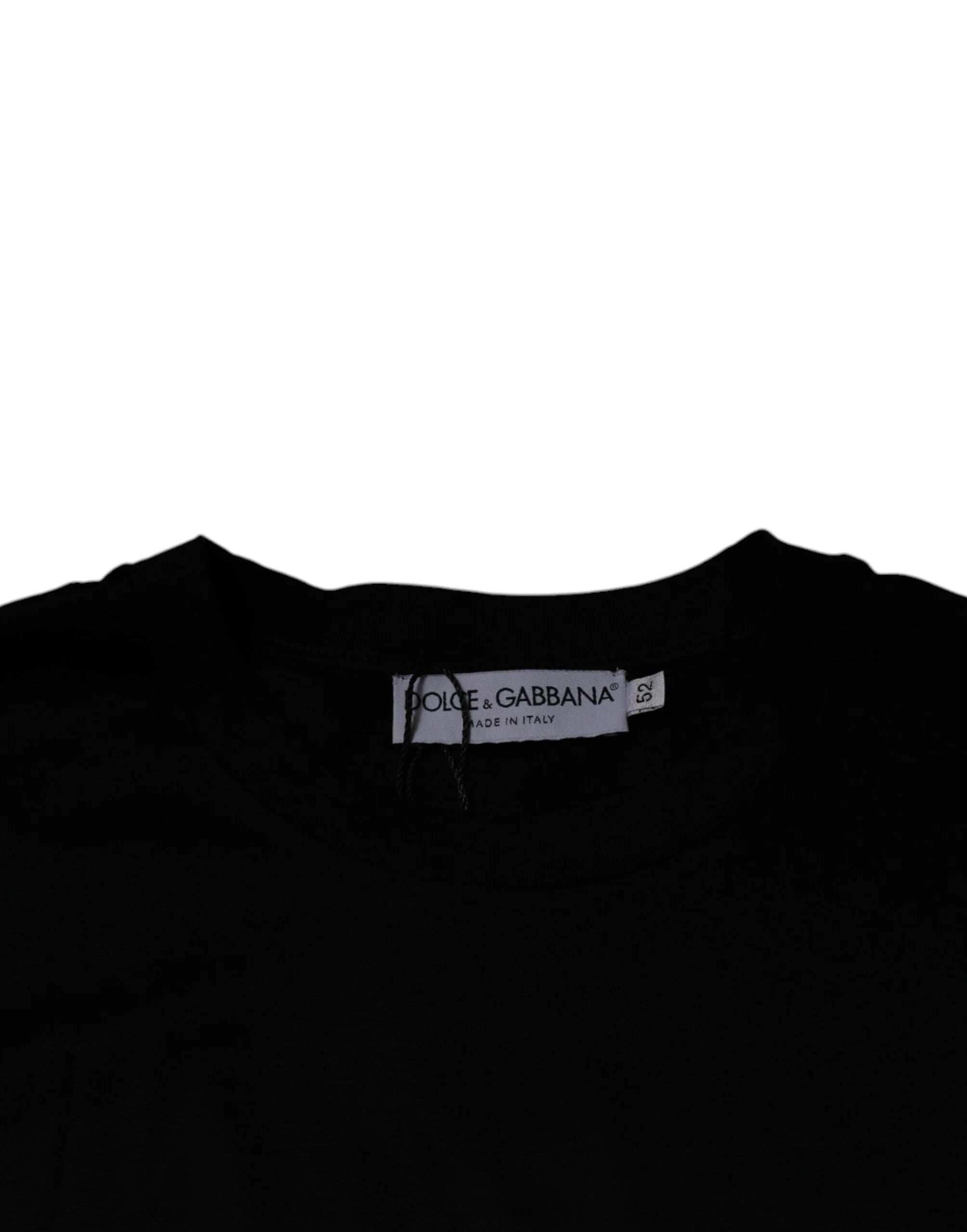 Dolce & Gabbana Black Crew Neck Short Sleeve T-shirt - IT52 | XL - T-Shirts