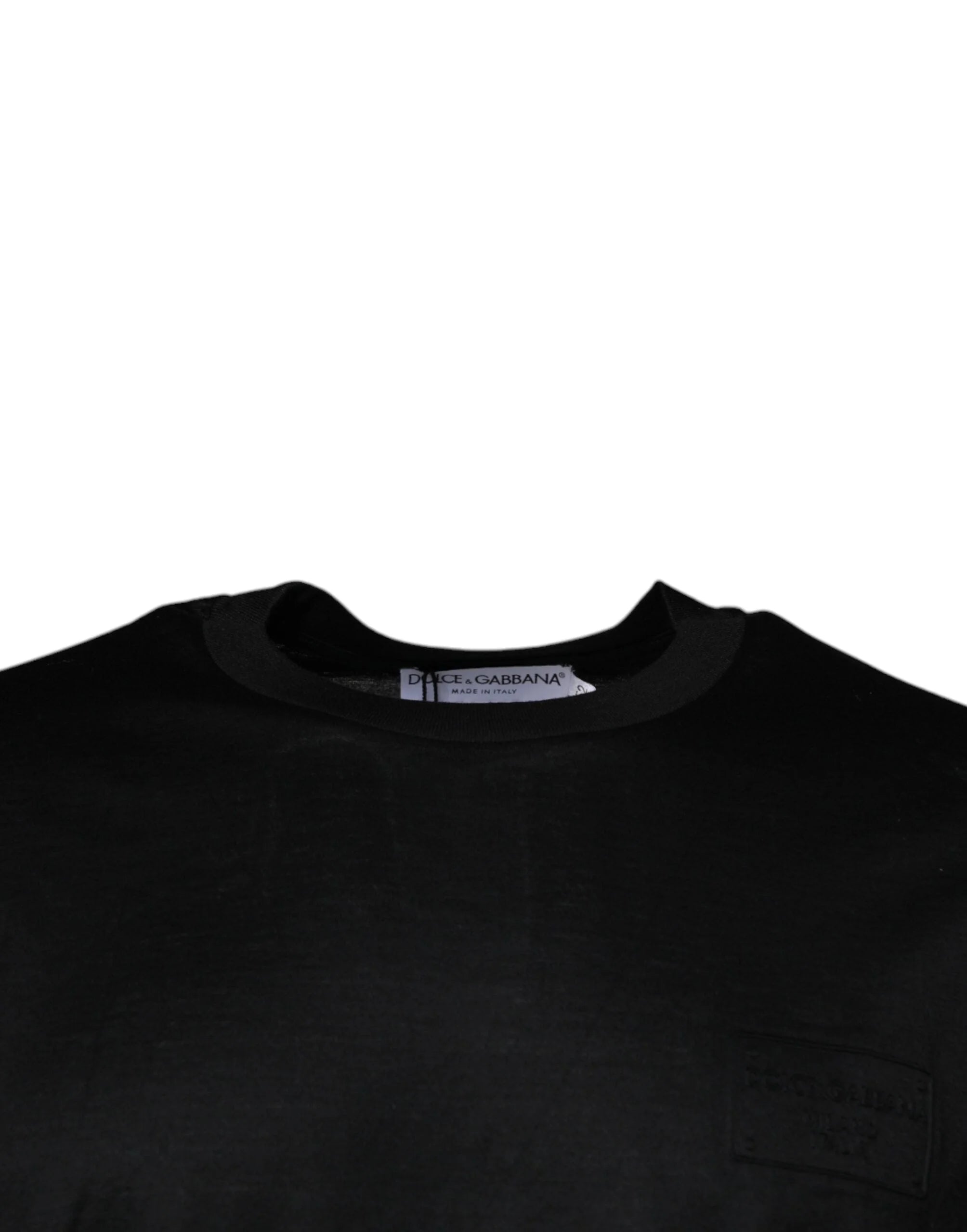 Dolce & Gabbana Black Crew Neck Short Sleeve T-shirt - IT52 | XL - T-Shirts