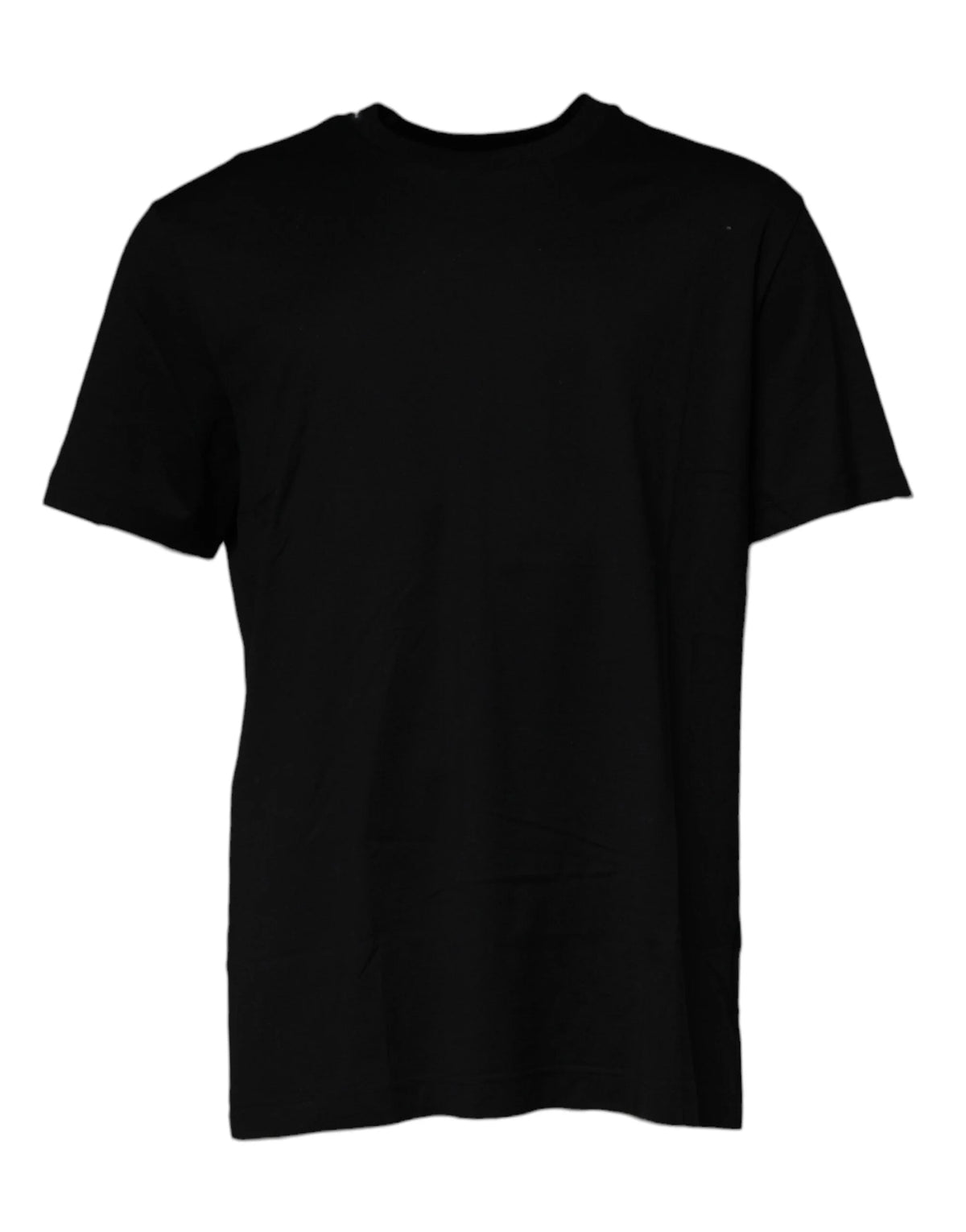 Dolce & Gabbana Black Crew Neck Short Sleeve T-shirt - IT58 | 3XL - T-Shirts