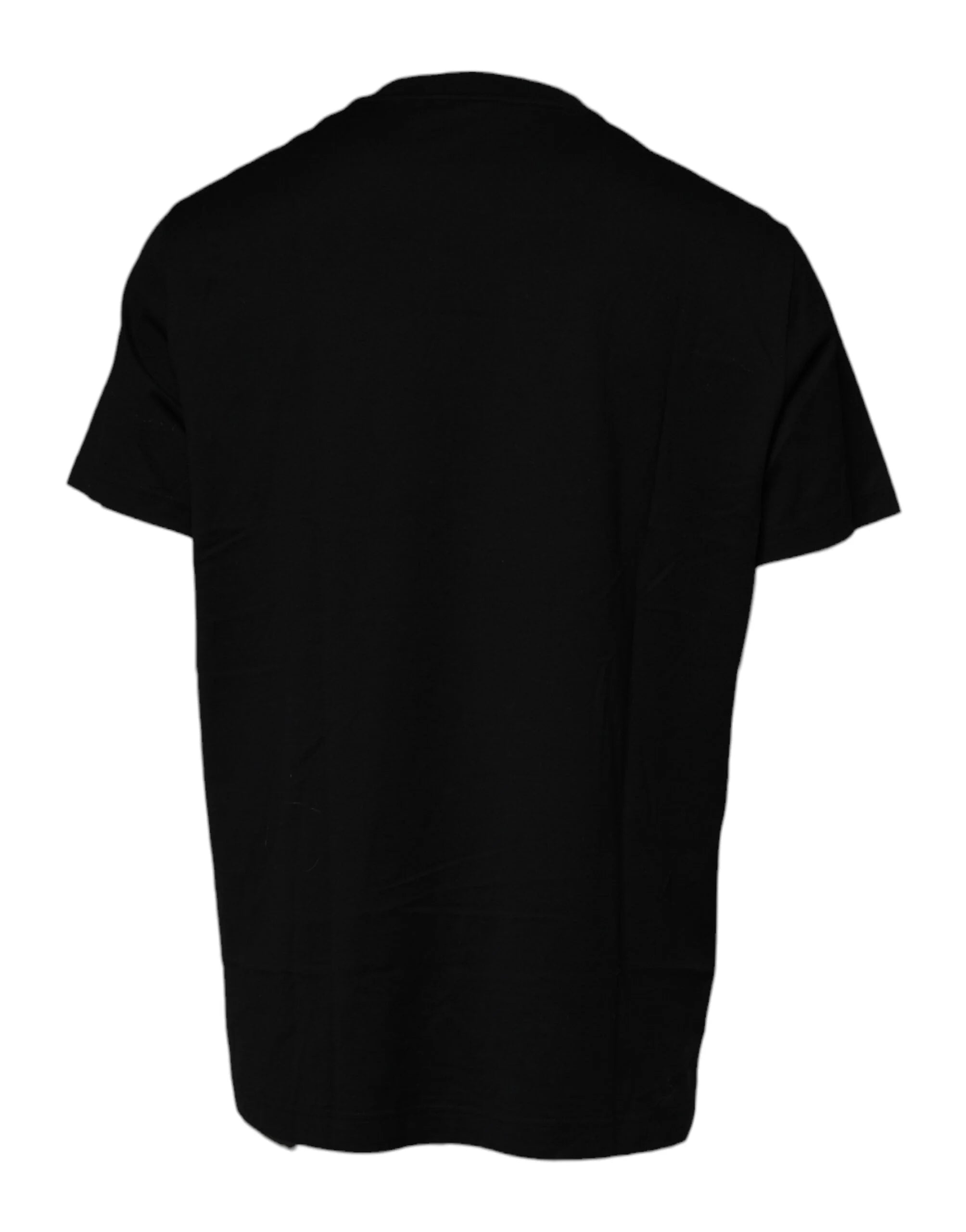 Dolce & Gabbana Black Crew Neck Short Sleeve T-shirt - IT58 | 3XL - T-Shirts
