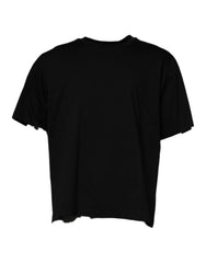 Dolce & Gabbana Black Crew Neck Short Sleeve T-shirt - T-Shirts