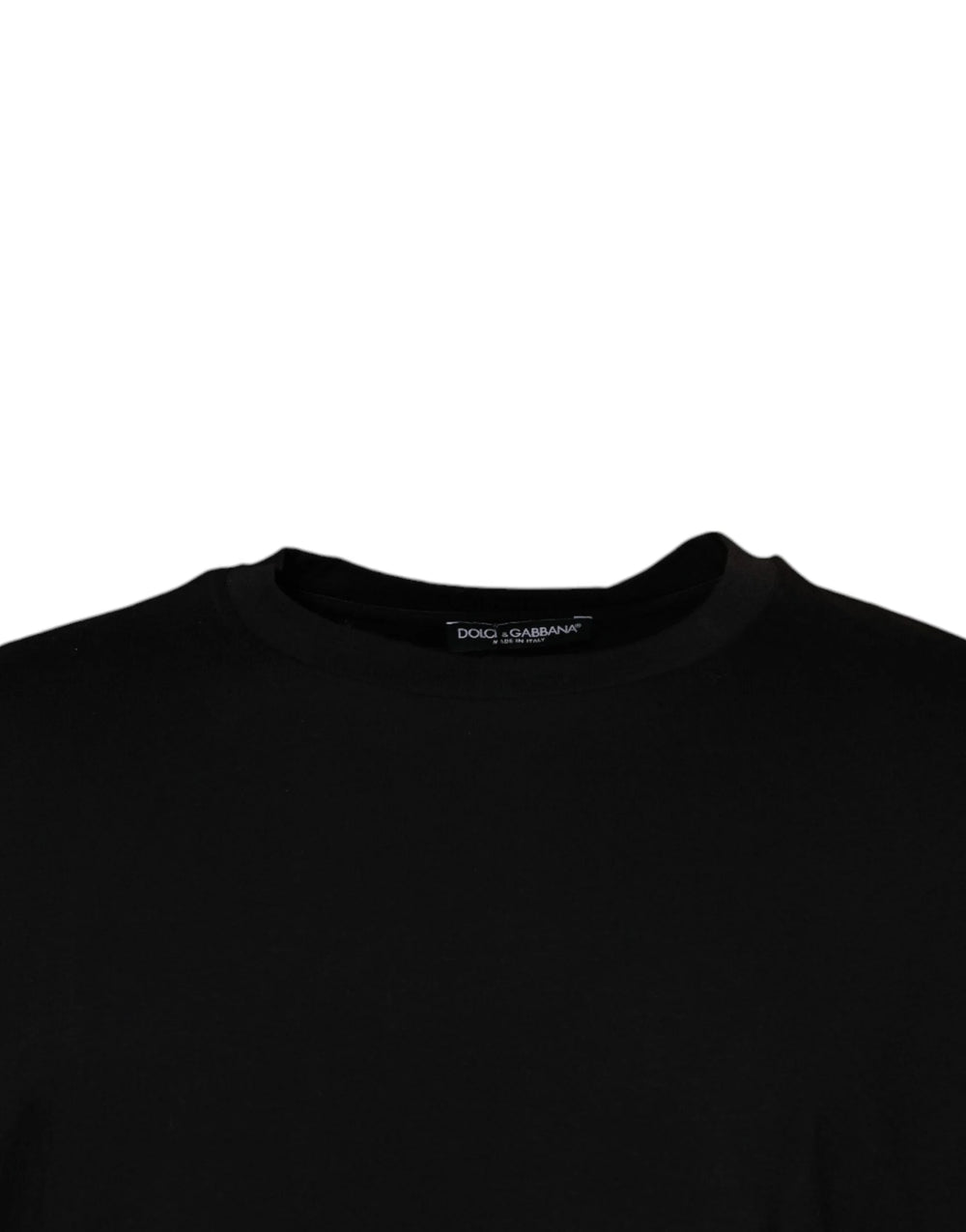 Dolce & Gabbana Black Crew Neck Short Sleeve T-shirt - T-Shirts