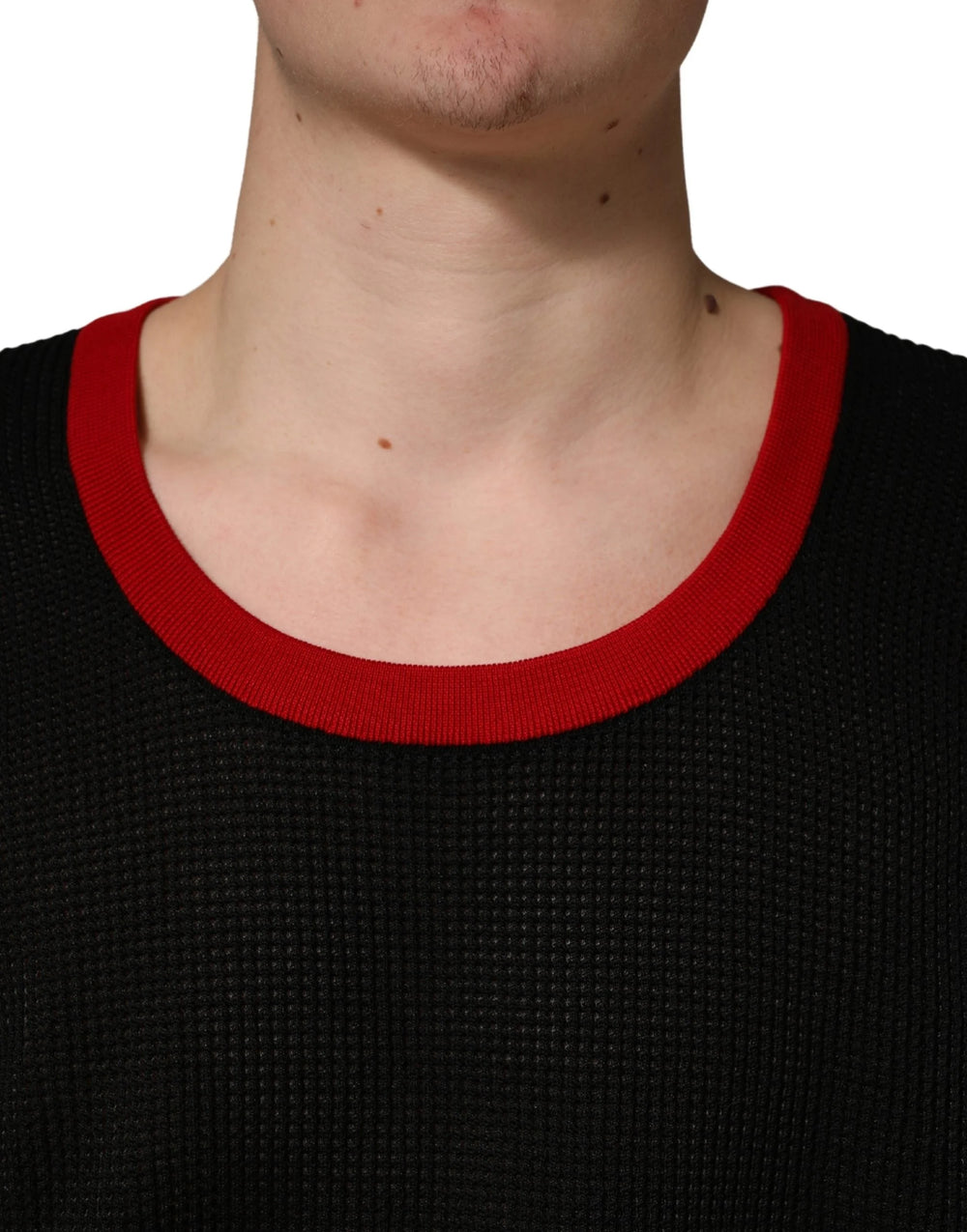 Dolce & Gabbana - Gilet en maille noir à col rond sans manches Homme - IT60 | 3XL