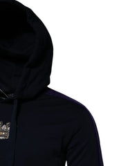 Dolce & Gabbana Black Crown Cotton Hooded Sweatshirt Sweater - IT44 | XS