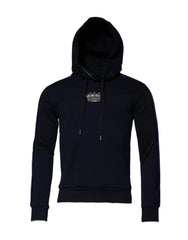 Dolce & Gabbana Black Crown Cotton Hooded Sweatshirt Sweater - IT44 | XS
