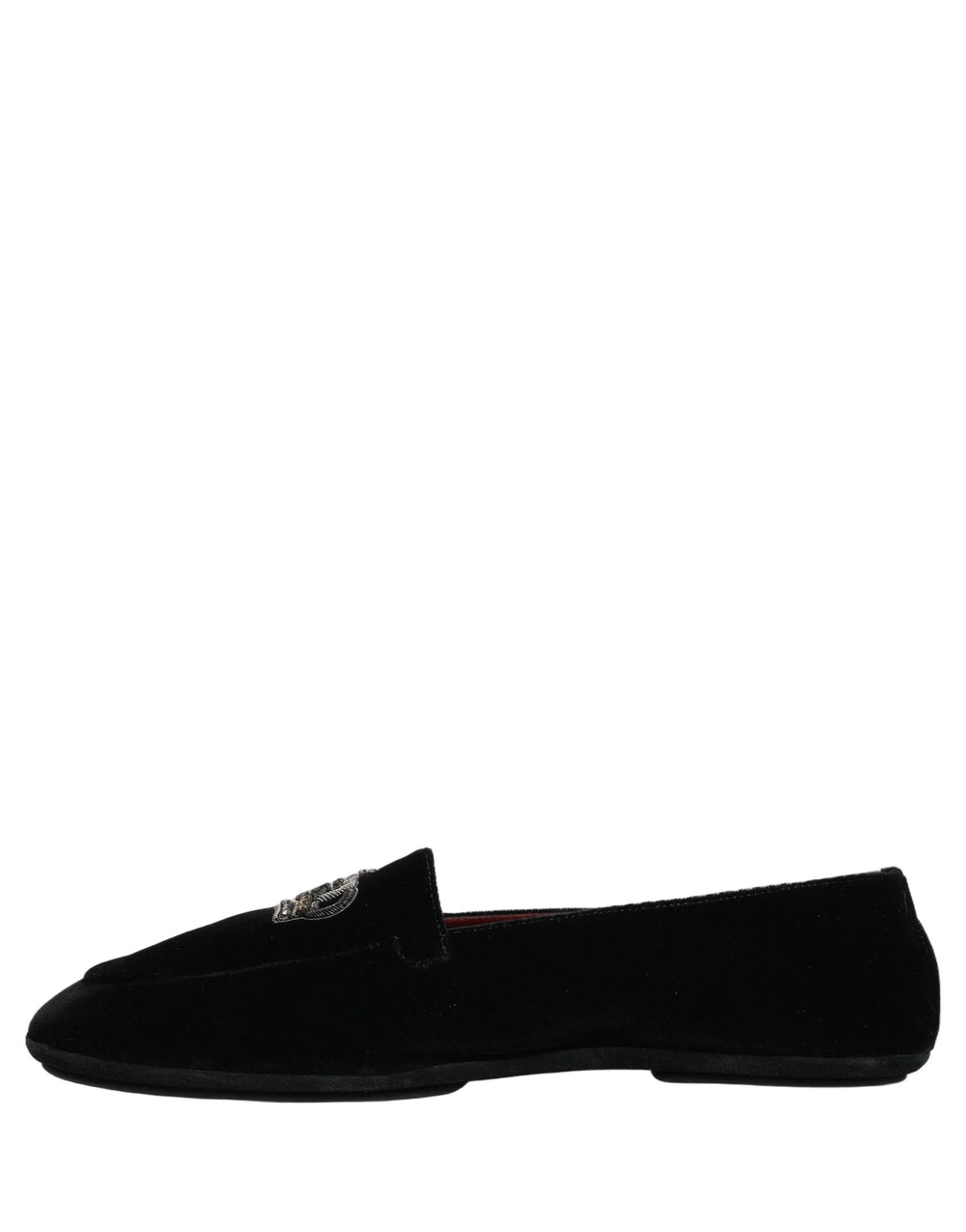 Dolce & Gabbana Black Crown Embellished Dress Loafers Shoes - EU44/US11