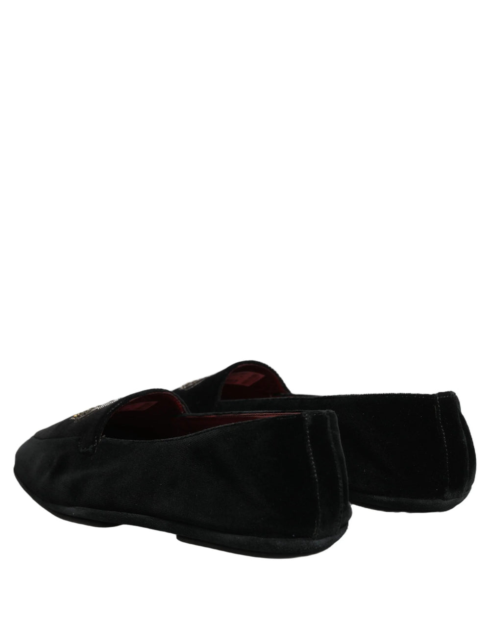 Dolce & Gabbana Black Crown Embellished Dress Loafers Shoes - EU44/US11