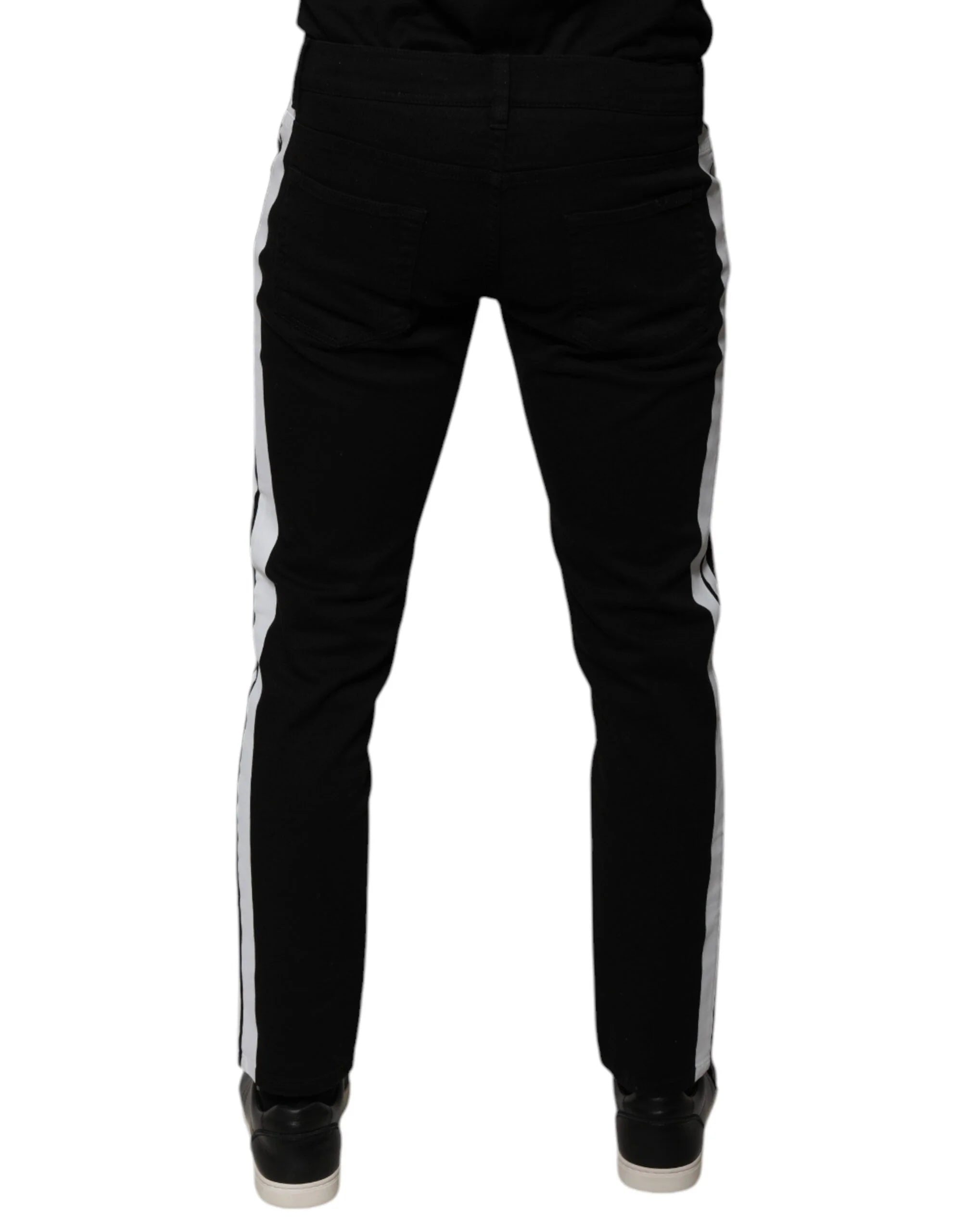 Dolce & Gabbana Black Crown White Lining Skinny Denim Jeans - IT48 | M - Jeans