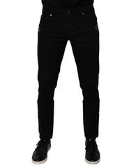 Dolce & Gabbana Black Crown White Lining Skinny Denim Jeans - IT48 | M - Jeans