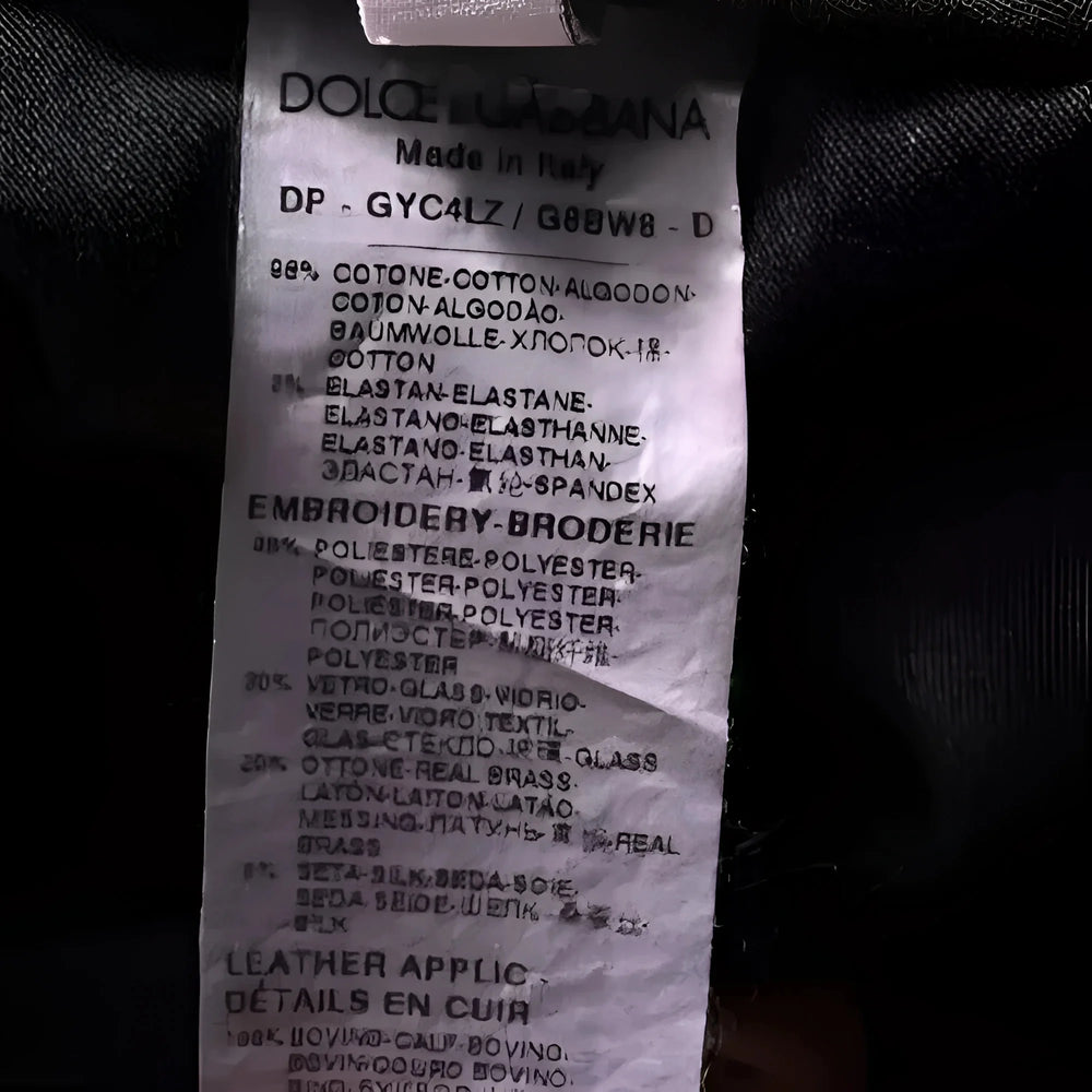 Dolce & Gabbana Black Crown White Lining Skinny Denim Jeans - IT48 | M - Jeans