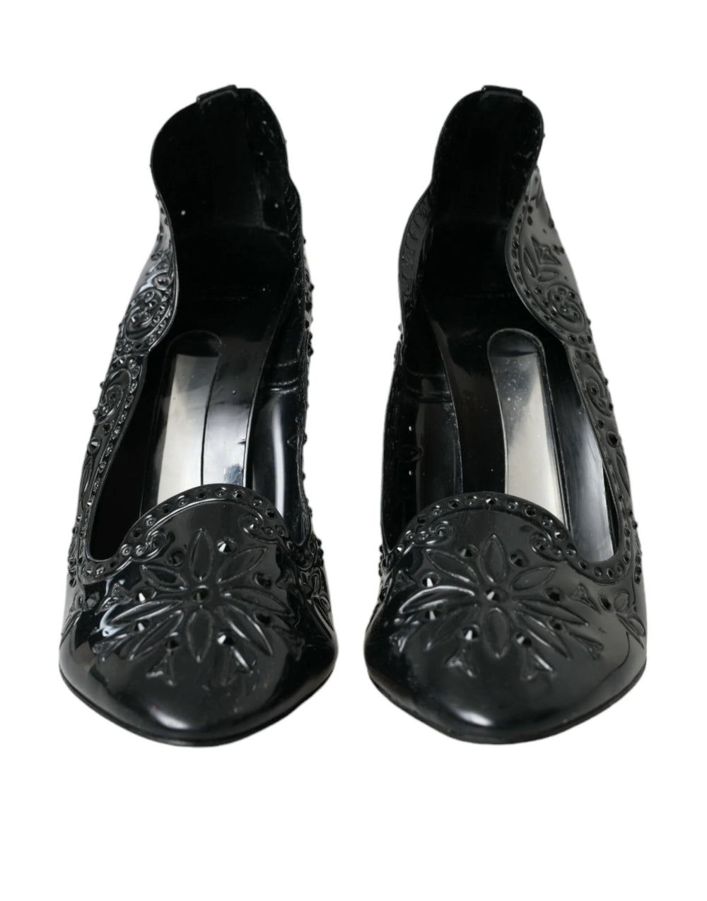 Dolce & Gabbana Black Crystal CINDERELLA Heels Pumps Shoes - EU40/US9.5 - Heels
