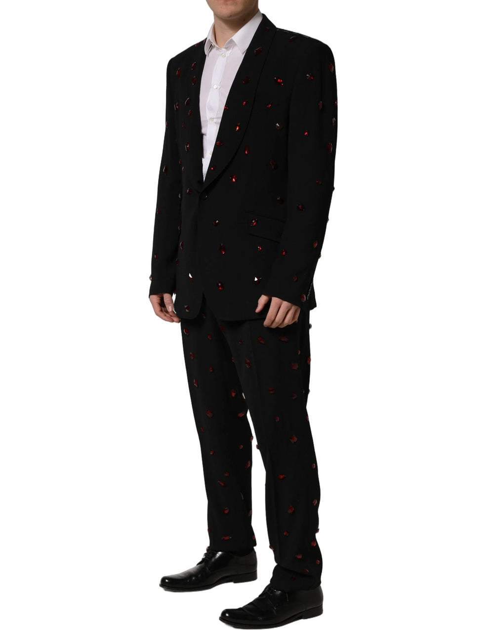 Dolce & Gabbana Black Crystal Embellished 2 Piece Suit - IT58 | 3XL