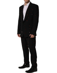 Dolce & Gabbana Black Crystal Embellished 2 Piece Suit - IT58 | 3XL