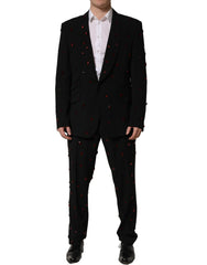 Dolce & Gabbana Black Crystal Embellished 2 Piece Suit - IT58 | 3XL