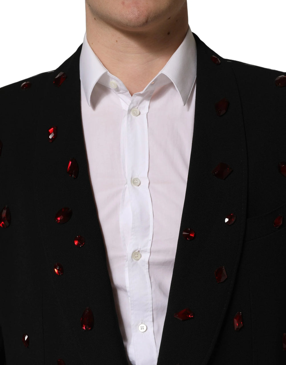 Dolce & Gabbana Black Crystal Embellished 2 Piece Suit - IT58 | 3XL