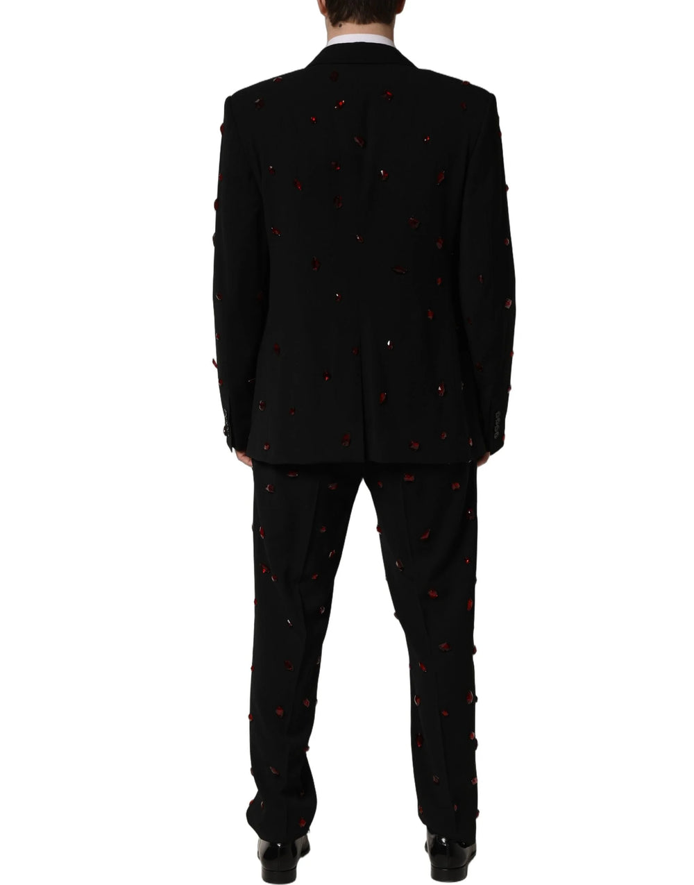 Dolce & Gabbana Black Crystal Embellished 2 Piece Suit - IT58 | 3XL