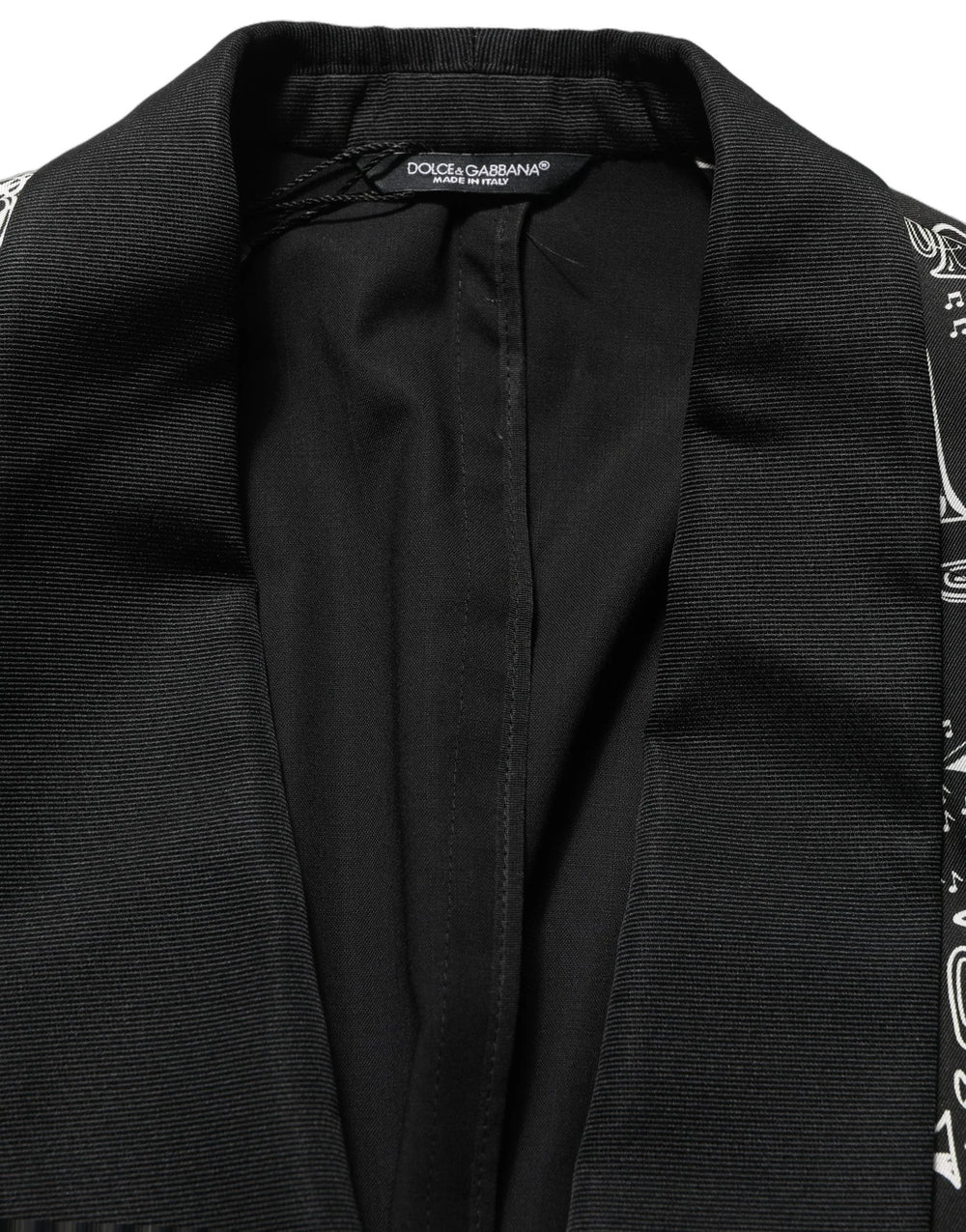 Dolce & Gabbana Black Crystal Embellished Coat Blazer Jacket - IT52 | XL