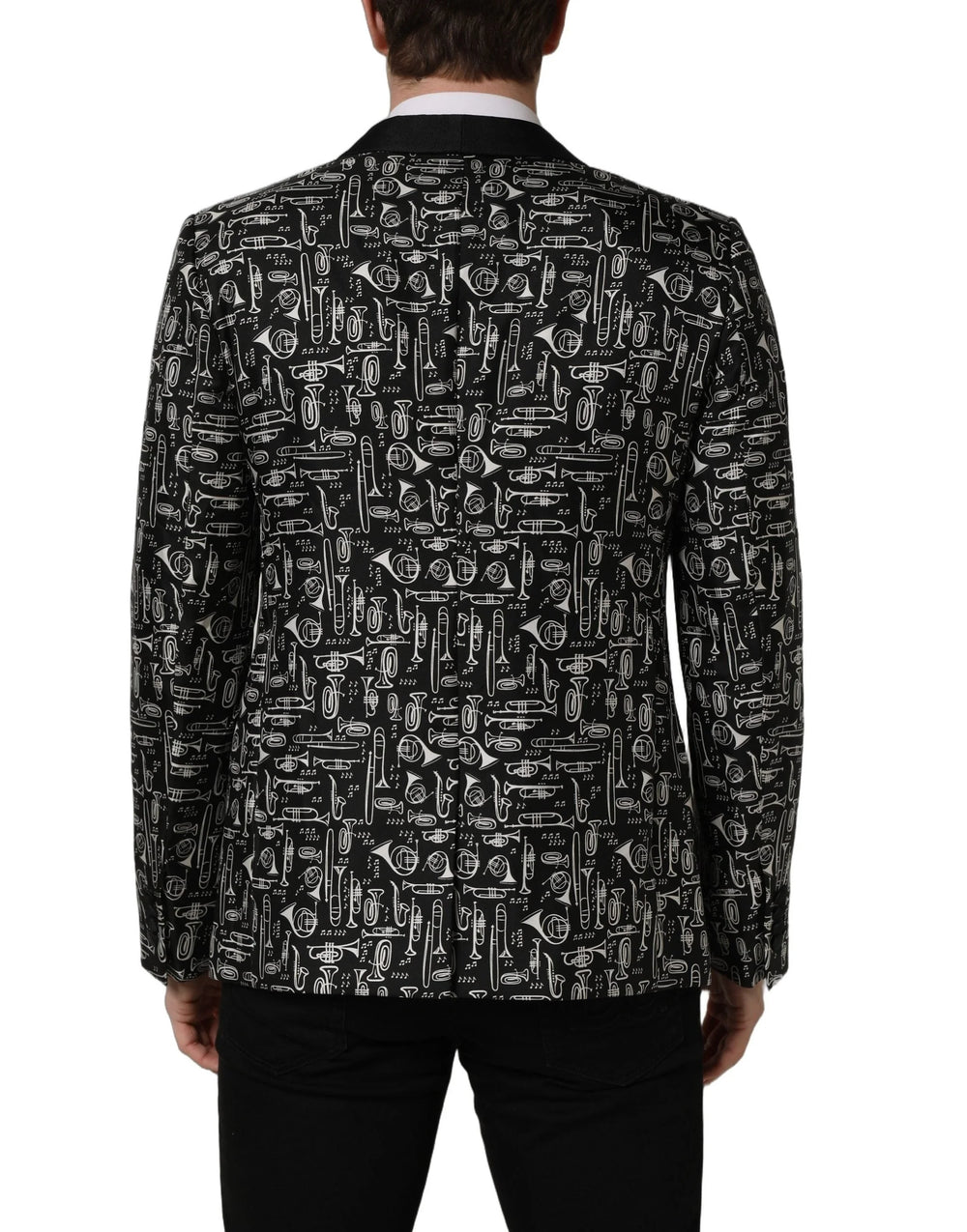 Dolce & Gabbana Black Crystal Embellished Coat Blazer Jacket - IT52 | XL