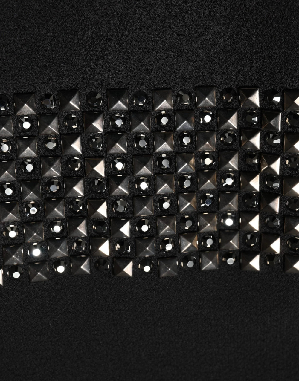 Dolce & Gabbana Black Crystal Embellished Collared Mini Dress - Dresses