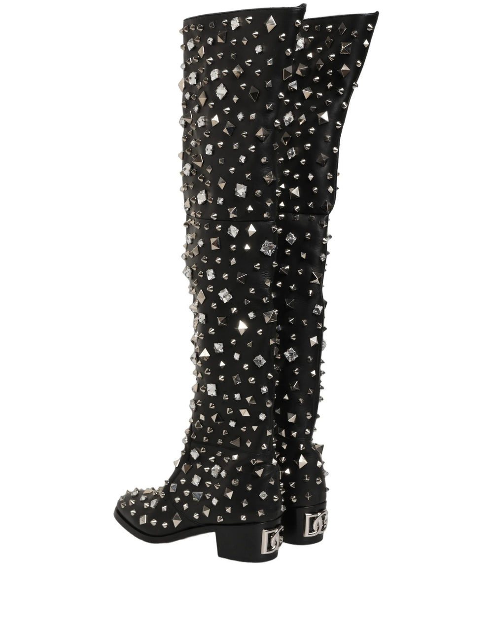 Dolce & Gabbana Černé boty s krystaly – EU44/US11