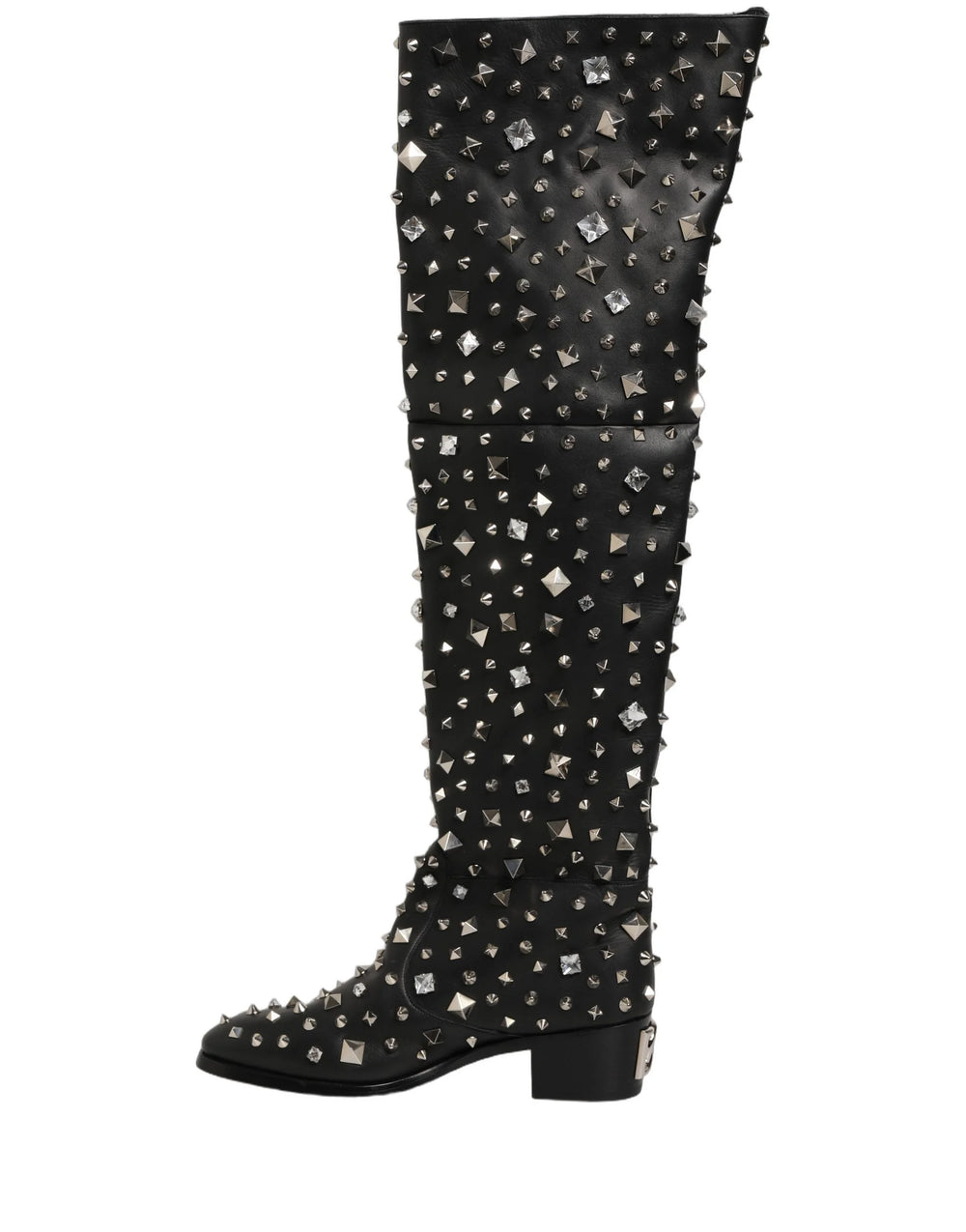 Dolce & Gabbana Černé boty s krystaly – EU44/US11